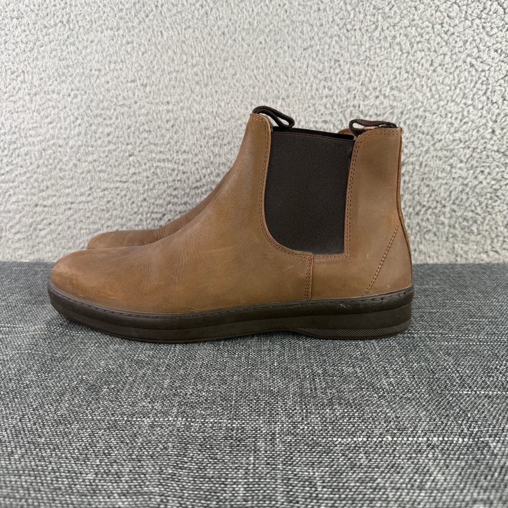 Jack Erwin Chelsea‎ Boots Mens 9.5 Tan Leather Pull On Portugal 04-2100